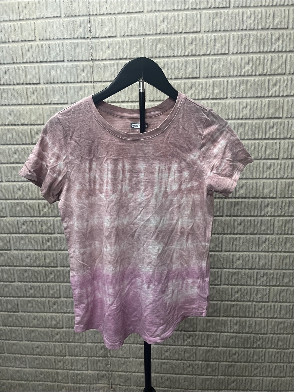 Old Navy Women's Pink Tie-Dye Crew Neck Tee